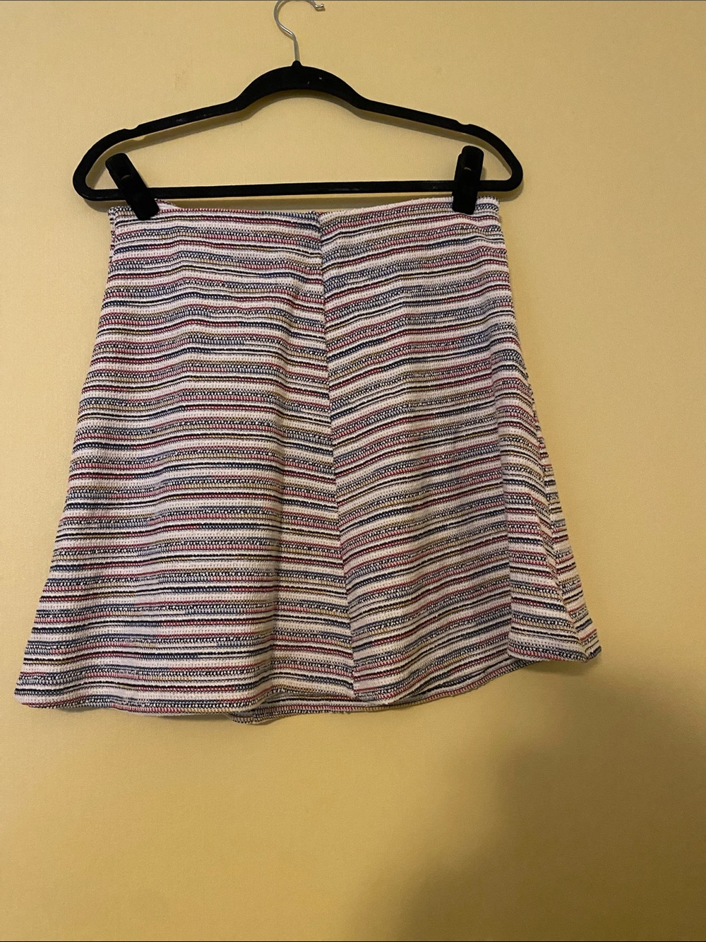 Banana Republic Factory Pink & Blue Striped Skater Skirt